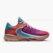 Nike ZOOM FREAK 4 Кроссовки баскетбольные Оранжевый/Голубой/Фиолетовый