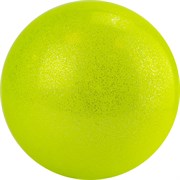 Rusbrand AGP-19 Мяч для художественной гимнастики однотонный 19 см Желтый с блестками