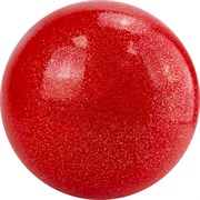 Rusbrand AGP-15 Мяч для художественной гимнастики однотонный 15 см Красный с блестками