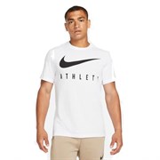 Nike DRI-FIT ATHLETE Футболка беговая Белый/Черный*