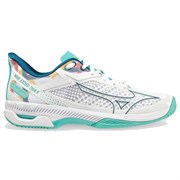 Mizuno WAVE EXCEED TOUR 5 AC (W) Кроссовки теннисные женские Белый/Голубой Mizuno WAVE EXCEED TOUR 5 AC (W) Кроссовки теннисные женские Белый/Голубой
