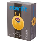 Starfit GB-411 55СМ, 650Г Мяч-попрыгун с ручкой антивзрыв Желтый