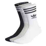 Adidas MID CUT CREW SOCKS 3P Носки высокие Черный/Серый/Белый