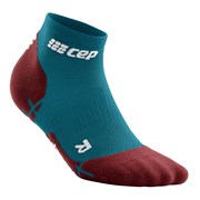 CEP ULTRALIGHT LOW CUT COMPRESSION SOCKS Компрессионные короткие носки для бега ультратонкие Синий/Красный