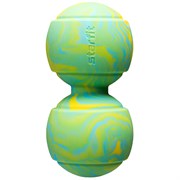 Starfit RB-107 Мяч для МФР двойной 12,5 x 6,3 см, силикагель Желтый/Голубой