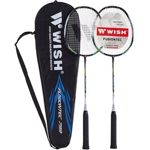 {{photo.Alt || photo.Description || 'Wish FUSIONTEC 799K Набор для бадминтона (2 ракетки + чехол) Cиний'}}