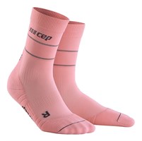 {{photo.Alt || photo.Description || 'CEP REFLECTIVE MID CUT COMPRESSION SOCKS (W) Компрессионные носки женские Розовый/Серый'}}