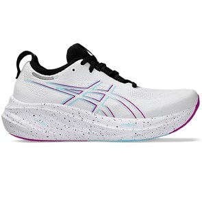 {{photo.Alt || photo.Description || 'Asics GEL-NIMBUS 26 (W) Кроссовки беговые женские Белый/Фиолетовый'}}