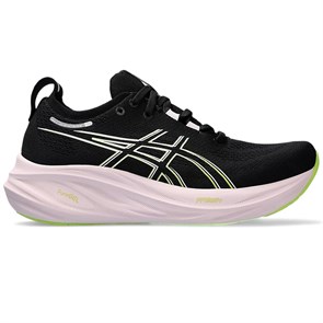 {{photo.Alt || photo.Description || 'Asics GEL-NIMBUS 26 (W) Кроссовки беговые женские Черный/Белый/Зеленый'}}