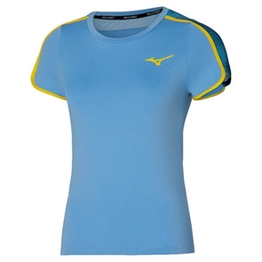 {{photo.Alt || photo.Description || 'Mizuno FRONTIER T-SHIRT (W) Футболка теннисная женская Голубой/Желтый'}}