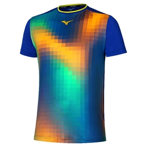 {{photo.Alt || photo.Description || 'Mizuno FRONTIER SHADOW GRAPHIC T-SHIRT Футболка теннисная Синий/Мультицвет'}}