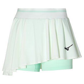 {{photo.Alt || photo.Description || 'Mizuno FRONTIER FLYING SKIRT (W) Юбка теннисная женская Белый/Зеленый'}}