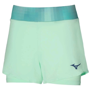 {{photo.Alt || photo.Description || 'Mizuno FLEX SHORT (W) Шорты теннисные женские Зеленый'}}