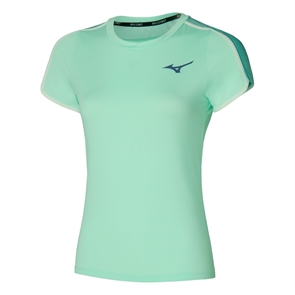 {{photo.Alt || photo.Description || 'Mizuno FRONTIER T-SHIRT (W) Футболка теннисная женская Зеленый'}}