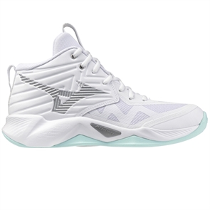 {{photo.Alt || photo.Description || 'Mizuno WAVE MOMENTUM PRO MID (W) Кроссовки волейбольные женские Белый/Мятный'}}