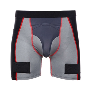 {{photo.Alt || photo.Description || 'Big Boy COMFORT LINE Шорты компрессионные подростковые с защитой паха Черный/Красный'}}