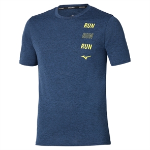{{photo.Alt || photo.Description || 'Mizuno CORE RUN SHORT SLEEVE TEE Футболка беговая Темно-синий'}}