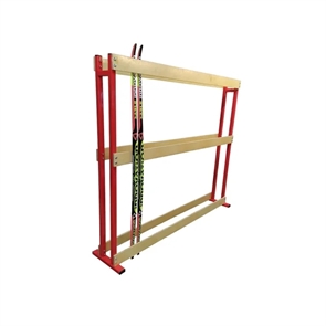 {{photo.Alt || photo.Description || 'Rusbrand KS505 Стойка для хранения лыж, на 20 пар, с крючками, на колесах, двухсторонняя'}}
