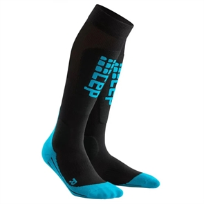 {{photo.Alt || photo.Description || 'CEP C23W RACE Компрессионные гольфы для горнолыжного спорта женские Черный/Голубой'}}