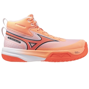 {{photo.Alt || photo.Description || 'Mizuno NEO JUMP MID Кроссовки волейбольные Коралловый/Серый/Белый'}}
