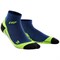 CEP C090W Компрессионные короткие носки для занятий спортом женские Темно-синий/Салатовый