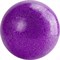 Rusbrand AGP-19 Мяч для художественной гимнастики однотонный 19 см Фиолетовый с блестками