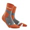 CEP HIKING MERINO MID CUT COMPRESSION SOCKS Компрессионные носки для активного отдыха на природе Оранжевый/Серый - фото 234055