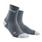 CEP ULTRALIGHT COMPRESSION SHORT SOCKS (W) Компрессионные ультратонкие носки для бега женские Серый/Белый - фото 249620