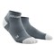 CEP ULTRALIGHT LOW CUT COMPRESSION SOCKS (W) Компрессионные короткие носки для бега ультратонкие женские Серый/Белый - фото 252527