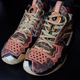 Anta SHOCK WAVE 5 PRO "LEOPARD" Кроссовки баскетбольные Черный/Оранжевый - фото 256928