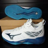 Mizuno WAVE DIMENSION MID Кроссовки волейбольные Белый/Темно-синий/Синий - фото 256950