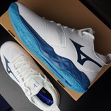 Mizuno WAVE DIMENSION MID Кроссовки волейбольные Белый/Темно-синий/Синий - фото 256952