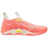 Mizuno WAVE MOMENTUM 3 (W) Кроссовки волейбольные женские Розовый/Желтый - фото 259796