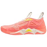 Mizuno WAVE MOMENTUM 3 (W) Кроссовки волейбольные женские Розовый/Желтый - фото 259797