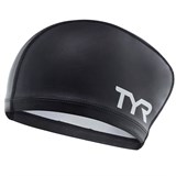 TYR LONG HAIR SILICONE COMFORT SWIM CAP Шапочка для плавание Черный/Белый - фото 259956