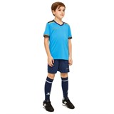 Kelme SHORT SLEEVE FOOTBALL SET KID (3873001-996) Форма футбольная детская Синий/Темно-синий - фото 260201
