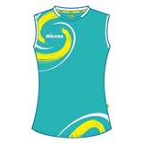 Mikasa TAGUN Майка волейбольная женская Бирюзовый/Желтый - фото 261093