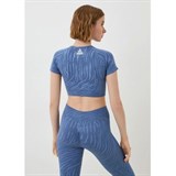 Peak T-SHIRT Футболка компрессионная укороченная женская Синий - фото 261256