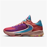 Nike ZOOM FREAK 4 Кроссовки баскетбольные Оранжевый/Голубой/Фиолетовыйe - фото 261305