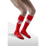 CEP SKI ULTRALIGHT TALL COMPRESSION SOCKS (W) Компрессионные гольфы для лыжных гонок женские Красный/Белый - фото 261727