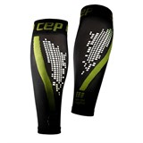 CEP NIGHTTECH CALF SLEEVES (W) Компрессионные гетры со светоотражателями женские Черный/Зеленый - фото 262255