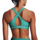 Under Armour MID CROSSBACK HEATHER BRA (W) Бра-топ женский Голубой - фото 262418