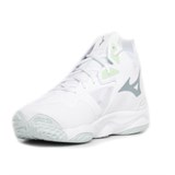 Mizuno WAVE MOMENTUM 3 MID (W) Кроссовки волейбольные женские Белый/Серый - фото 262437