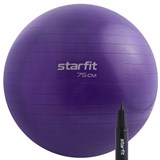 Starfit GB-109, 85 СМ, 1200 Г Фитбол антивзрыв с ручным насосом Фиолетовый - фото 262784