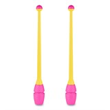 Indigo IN019 Булавы для художественной гимнастики Желтый/Розовый - фото 263064