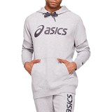 Asics BIG ASICS OTH HOODIE Толстовка беговая с капюшоном Серый/Черный - фото 263247