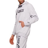 Asics BIG ASICS OTH HOODIE Толстовка беговая с капюшоном Серый/Черный - фото 263249