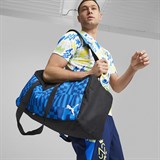 Puma INDIVIDUALRISE MEDIUM BAG Сумка спортивная Черный/Синий узор - фото 263405