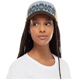 Buff TRUCKER CAP TZOM STONE BLUE Бейсболка беговая Синий/Песочный - фото 263544