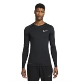 Nike PRO TOP LS TIGHT NFS Лонгслив Черный/Белый* - фото 263640